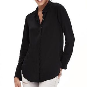 Banana Republic silk collared shirt